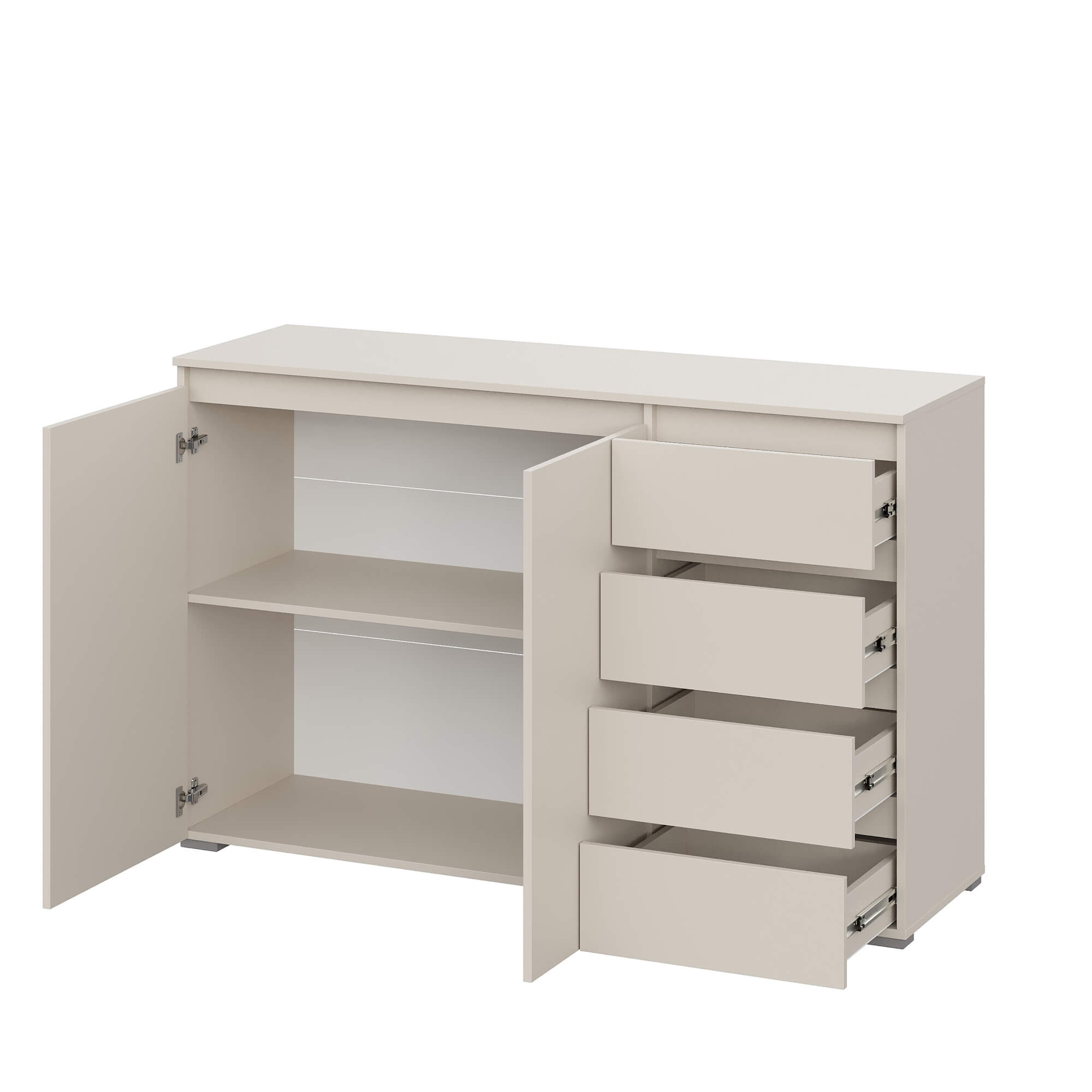 Люмо Комод КМ 06 (4 фасада справа) кашемир