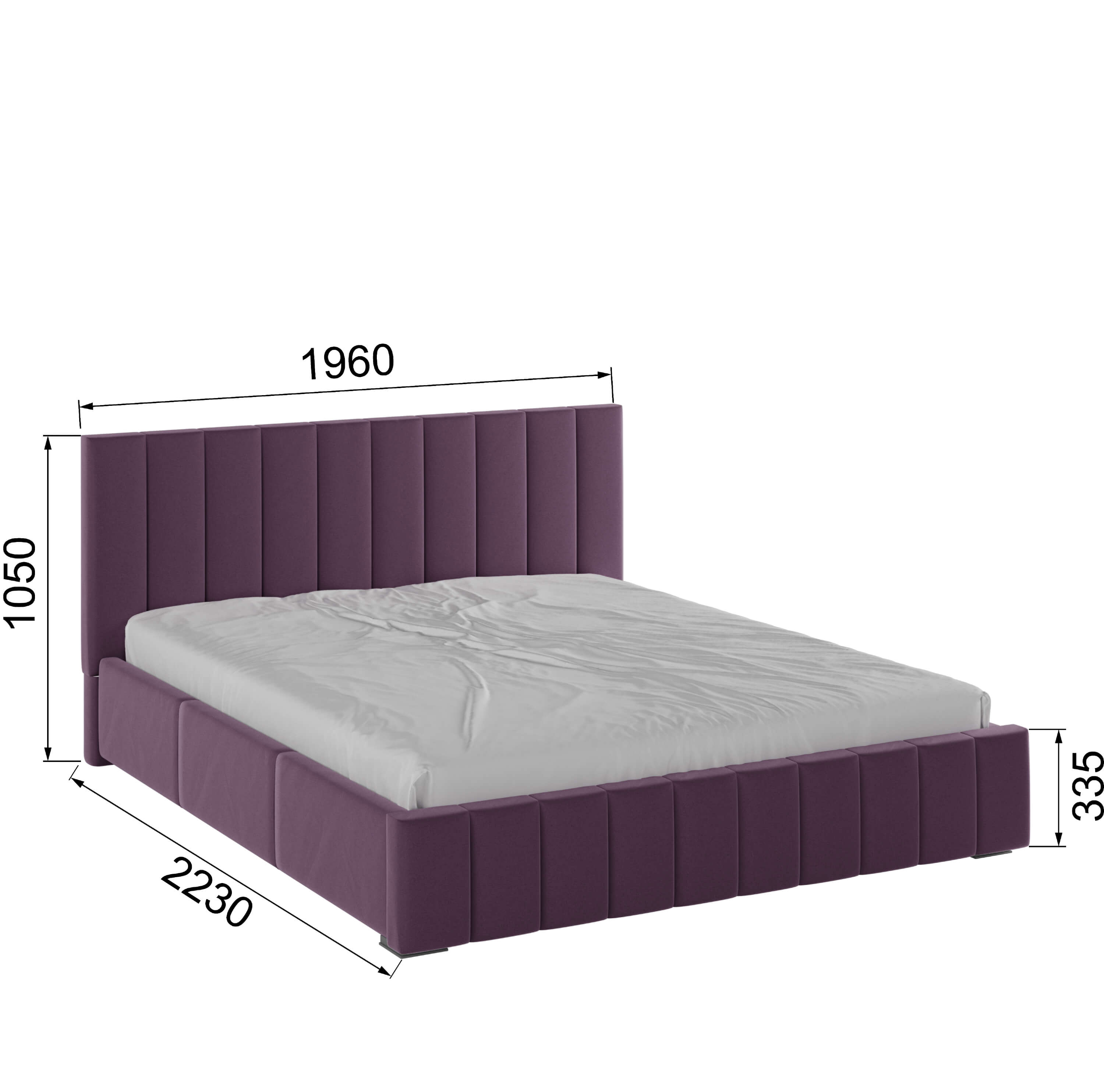 Корпус Нега интерьерной кровати (1,8м) винный