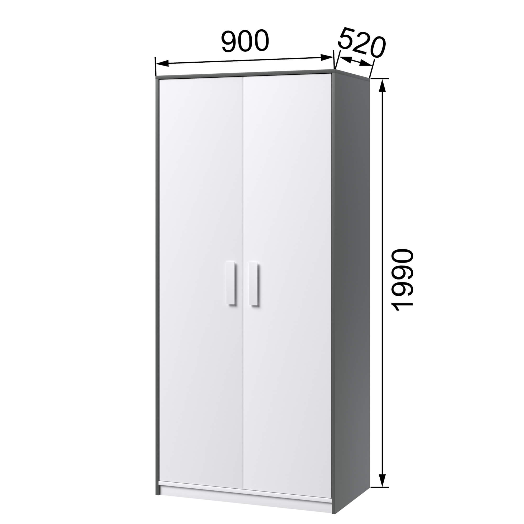 Спальня Кэнди Шкаф универсальный КШ-3 графит/белый/белый