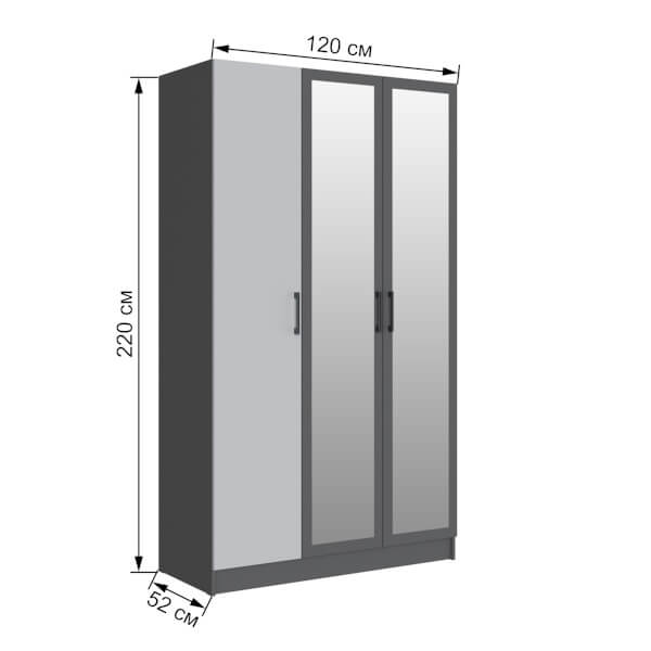 Шкаф 3х "Вегас" 1200 ТЭКС