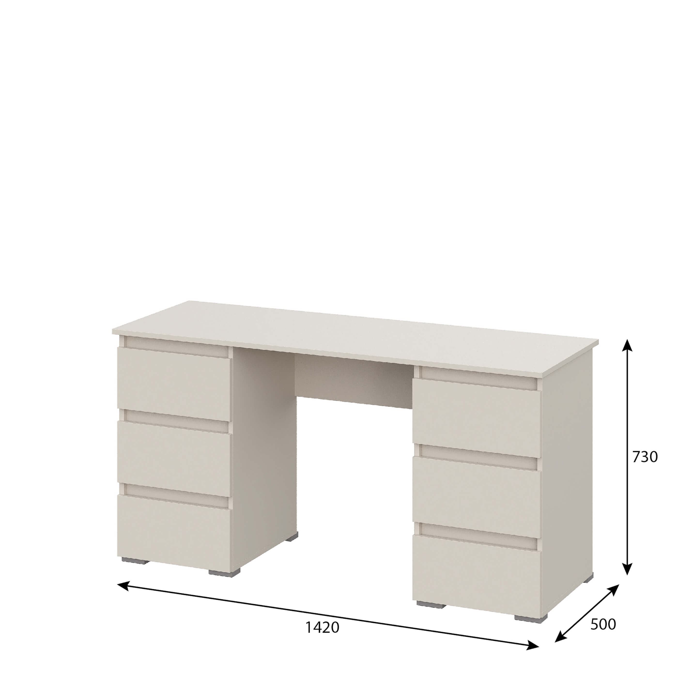 Люмо Стол с ящиками ПС 02 кашемир