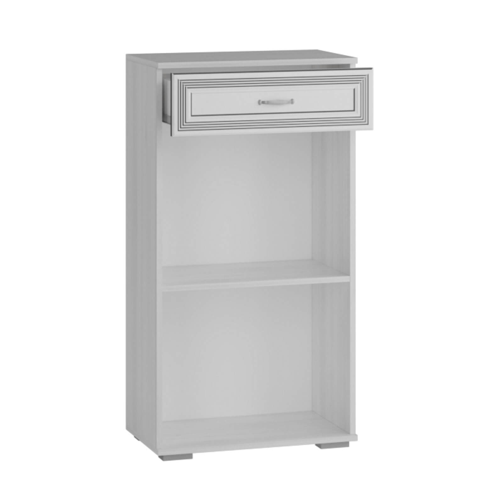 Прихожая Ливорно Обувница ЛО-30 ясень анкор светлый патина серебро