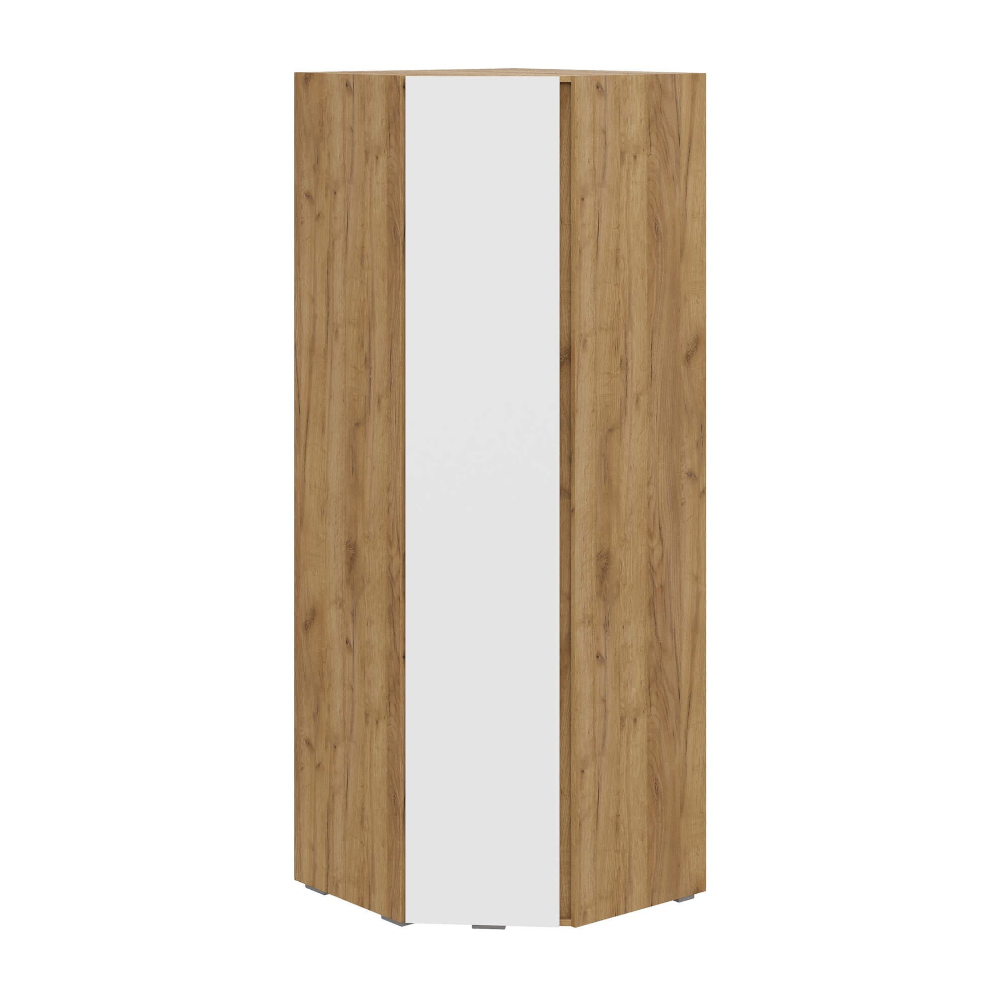 Люмо Шкаф угловой ШК 04 дуб крафт золотой/белый