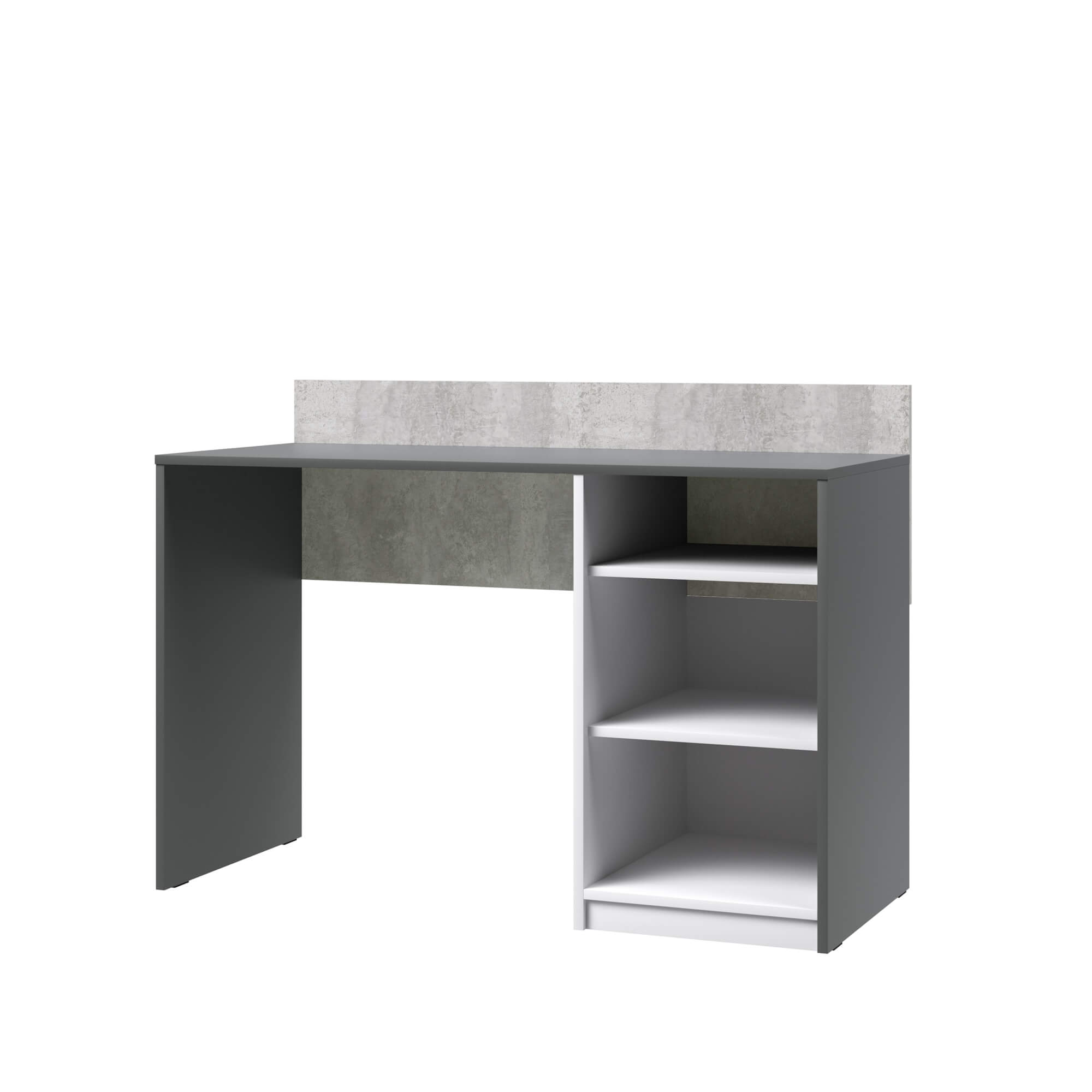 Спальня Кэнди Стол письменный КС-1 графит/белый/цемент